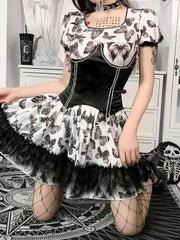 Black and White Gothic Dress Black and White Gothic Dress