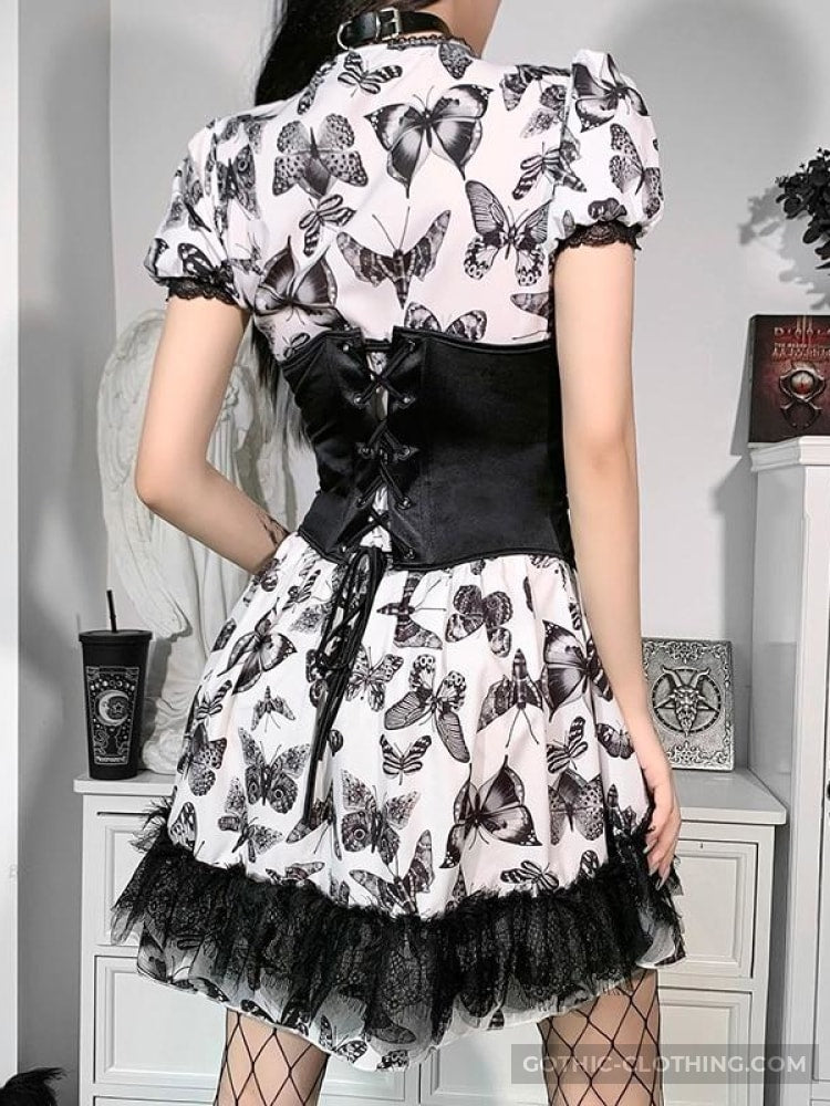 Black and White Gothic Dress