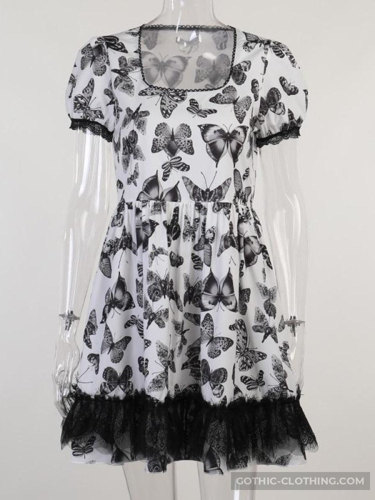 Black and White Gothic Dress