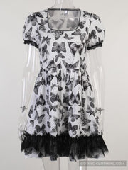Black and White Gothic Dress Black and White Gothic Dress