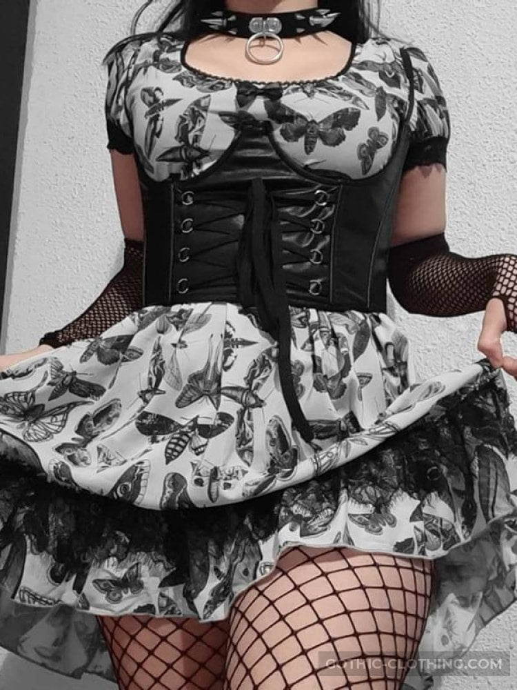 Black and White Gothic Dress Black and White Gothic Dress