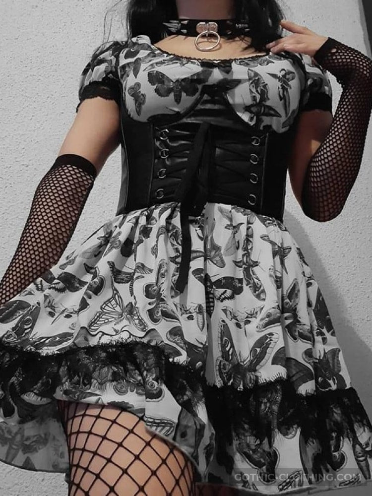 Black and White Gothic Dress Black and White Gothic Dress