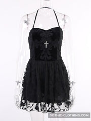 Black Lace Gothic Dress