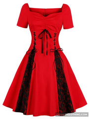 Red and Black Gothic Dress
