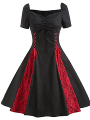 Red and Black Gothic Dress