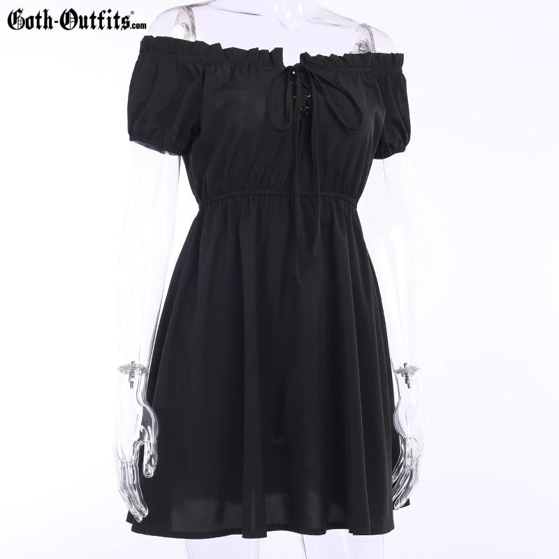 Short Black Gothic Dress