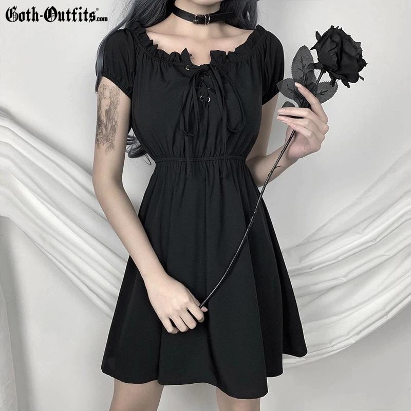 Short Black Gothic Dress Short Black Gothic Dress