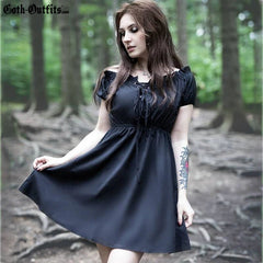 Short Black Gothic Dress Short Black Gothic Dress