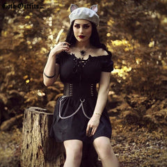Short Black Gothic Dress Short Black Gothic Dress