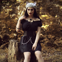 Short Black Gothic Dress