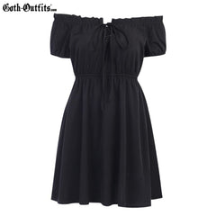 Short Black Gothic Dress