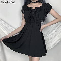 Short Black Gothic Dress