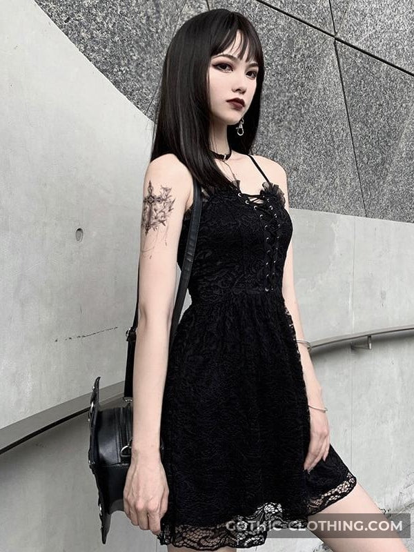 Black Gothic Corset Dress – Gothic Clothing Black Gothic Corset Dress – Gothic Clothing