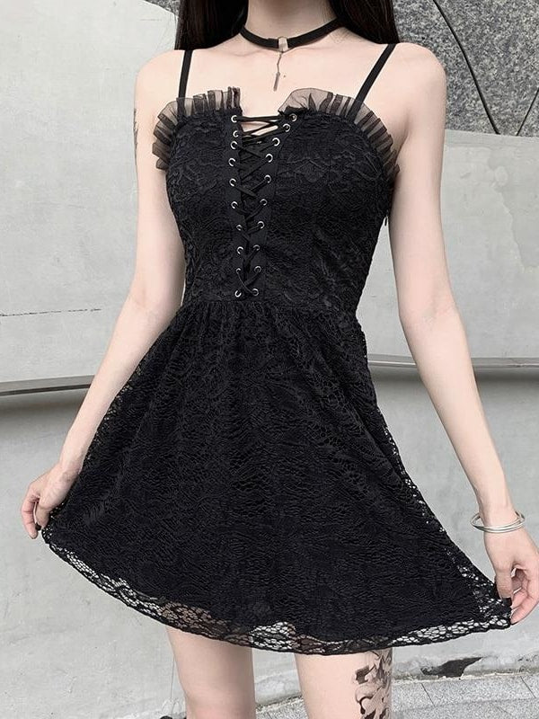 Black Gothic Corset Dress